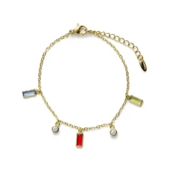 Pulsera de Circonita Multicolor acabado en oro amarillo de 18k - Othly