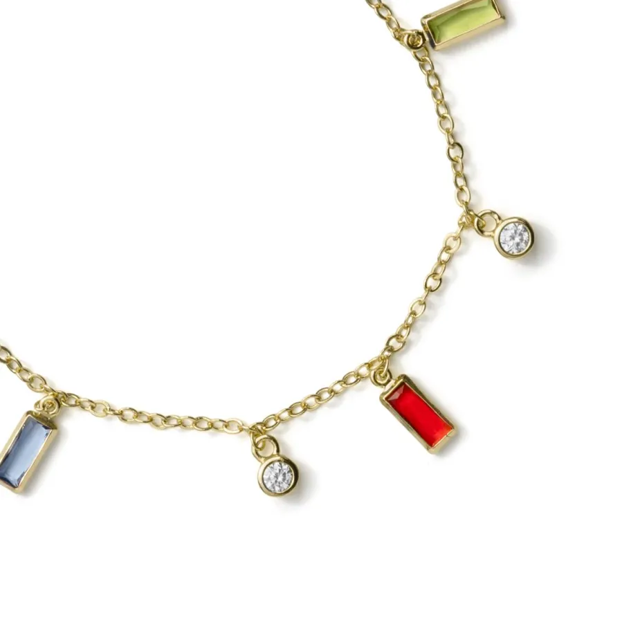 Pulsera de Circonita Multicolor acabado en oro amarillo de 18k - Othly