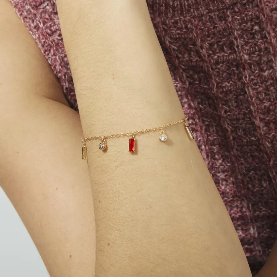 Pulsera de Circonita Multicolor acabado en oro amarillo de 18k - Othly