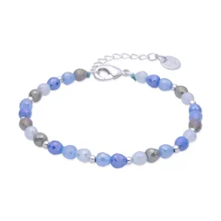 Pulsera de Cristal Azul acabado en rodio - Likdu