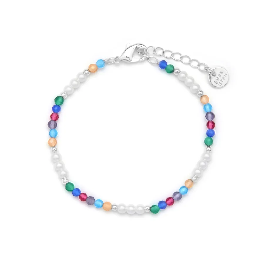 Pulsera de Cristal Multicolor acabado en rodio - Sury