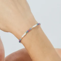 Pulsera de Cristal Multicolor acabado en rodio - Sury