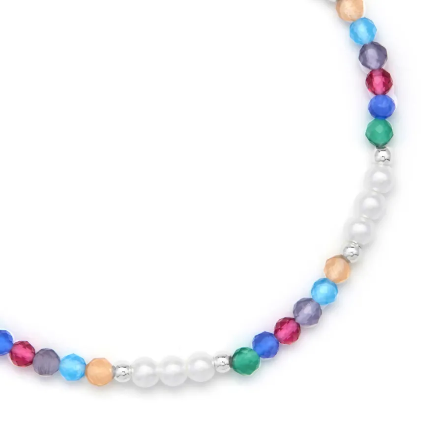 Pulsera de Cristal Multicolor acabado en rodio - Sury