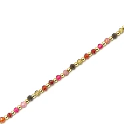 Pulsera de Cristal Multicolor acabada en oro amarillo 18K - Irfoa