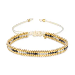 Pulsera de Cristal Multicolor acabada en oro amarillo 18K - Emeri