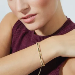 Pulsera de Cristal Multicolor acabada en oro amarillo 18K - Emeri