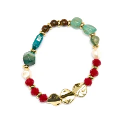 Pulsera de Cristal Multicolor acabada en oro amarillo 18K - Miyou