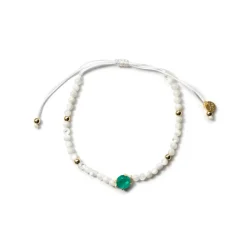 Pulsera de Cuarzo Hidrotermal Verde Paraiba acabado en oro amarillo de 18k - Neori