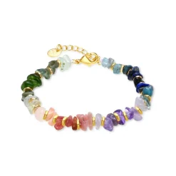 Pulsera de Fluorita acabada en oro amarillo 18K - Diri