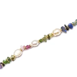 Pulsera de Multicolor Piedra Natural acabada en oro amarillo 18K - Kasyo