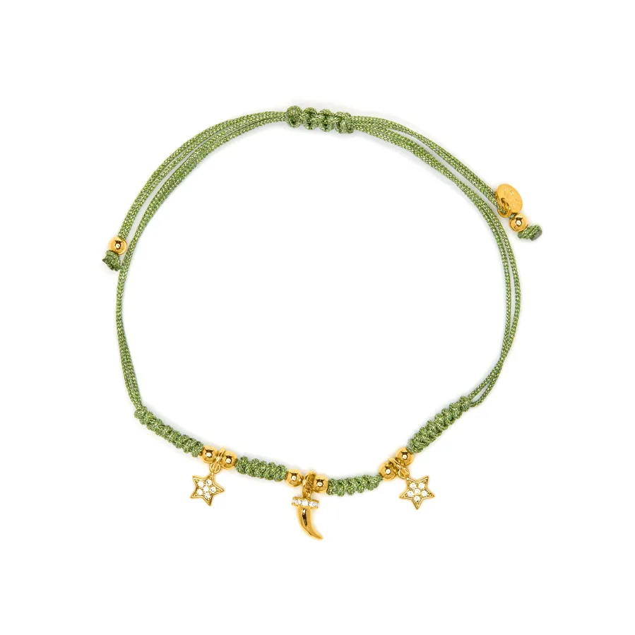 Pulsera de Plata de Ley 925 y Circonita Multicolor acabado en oro amarillo 18k - Esli