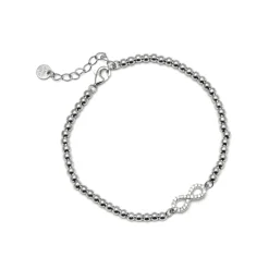Pulsera de Plata de Ley 925 y Circonita Brillante acabada en rodio - Krom