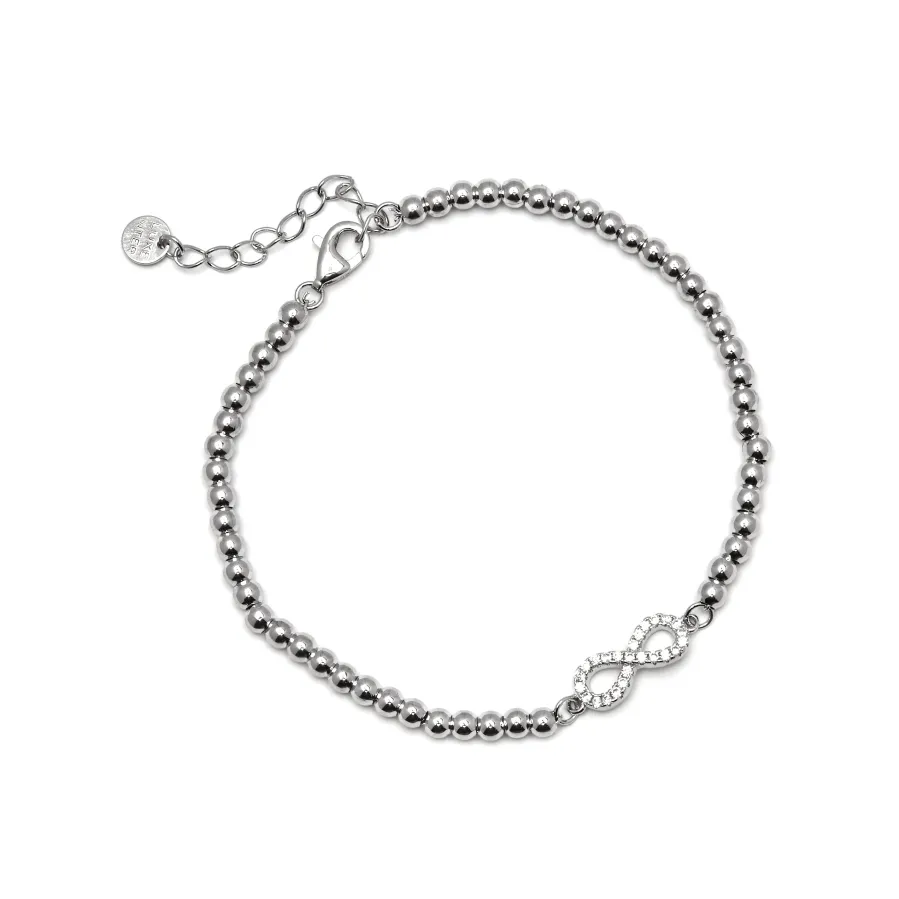Pulsera de Plata de Ley 925 y Circonita Brillante acabada en rodio - Krom