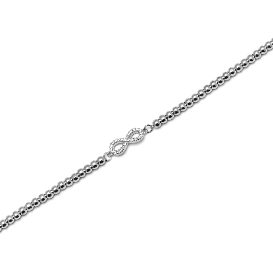 Pulsera de Plata de Ley 925 y Circonita Brillante acabada en rodio - Krom