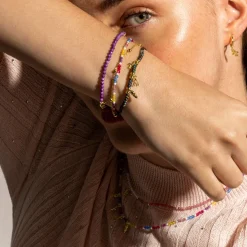 Pulsera de Plata de Ley 925 AcabadoOro 18K - Atlo