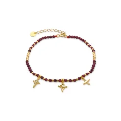 Pulsera de Plata de Ley 925 y Circonita Brillante acabado oro 18k - Paila