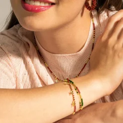 Pulsera de Plata de Ley 925 y Circonita Brillante acabado oro 18k - Paila