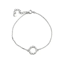 Pulsera de Plata de Ley 925 con Circonita Brillante acabada en rodio - Thilak