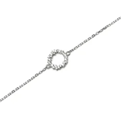 Pulsera de Plata de Ley 925 con Circonita Brillante acabada en rodio - Thilak