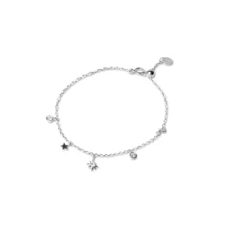 Pulsera de Plata de Ley 925 con Circonita Brillante acabada en rodio - Oyazia