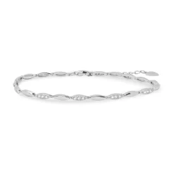 Pulsera de Plata de Ley 925 con Circonita Brillante acabada en rodio - Ferdnan
