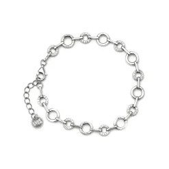 Pulsera de Plata de Ley 925 con Circonita Brillante acabada en rodio - Pyxis