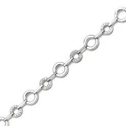 Pulsera de Plata de Ley 925 con Circonita Brillante acabada en rodio - Pyxis