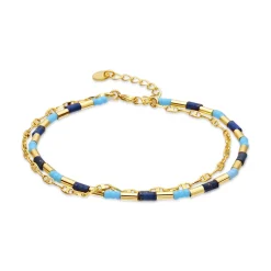 Pulsera de Plata de Ley 925 acabado en oro amarillo de 18k - Chokki