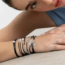 Pulsera de Plata de Ley 925 y Circonita Brillante acabada en rodio - Oris