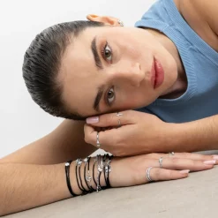 Pulsera de Plata de Ley 925 y Circonita Brillante acabada en rodio - Oris