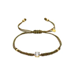 Pulsera de Plata de Ley 925 y Circonita Brillante acabado oro amarillo de 18k - Akma
