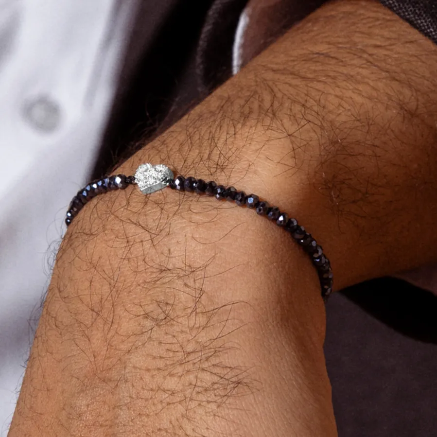 Pulsera de Plata de Ley 925 con Circonita Brillante acabada en rodio - Amor