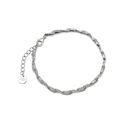 Pulsera de Plata de Ley 925 con Circonita Brillante acabada en rodio - Zalik