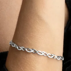 Pulsera de Plata de Ley 925 con Circonita Brillante acabada en rodio - Zalik