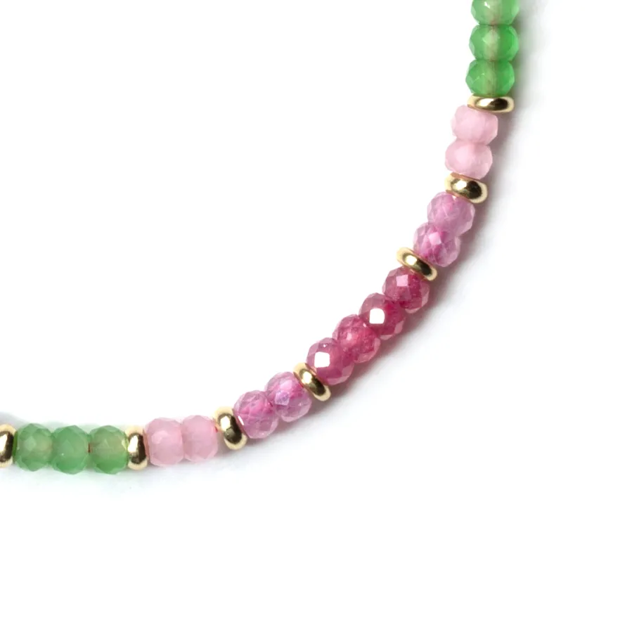 Pulsera de Plata de Ley 925 y Circonita Multicolor acabado en oro amarillo de 18k - Zograx