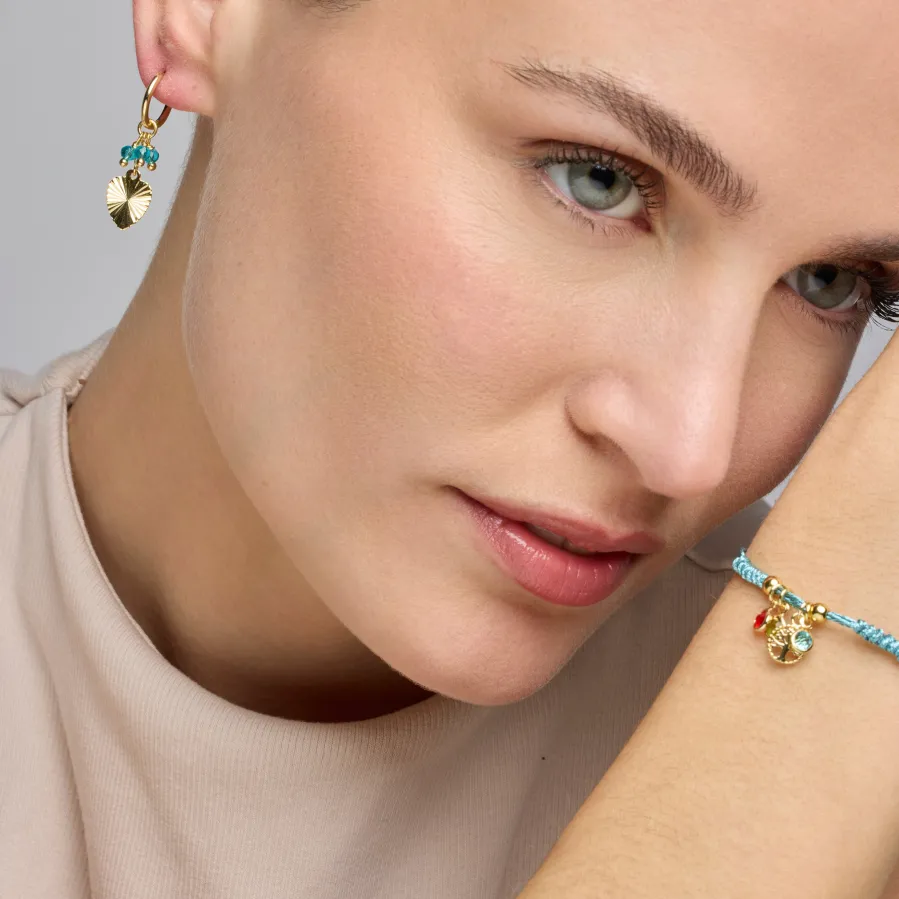 Pulsera de Plata de Ley 925 y Circonita Multicolor acabado oro amarillo de 18k - Balal