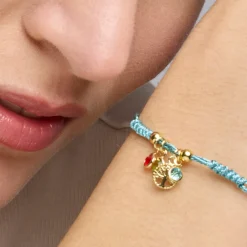 Pulsera de Plata de Ley 925 y Circonita Multicolor acabado oro amarillo de 18k - Balal