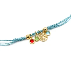 Pulsera de Plata de Ley 925 y Circonita Multicolor acabado oro amarillo de 18k - Balal