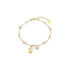 Pulsera de Plata de Ley 925 y Circonita Brillante acabado rodio - Lebao