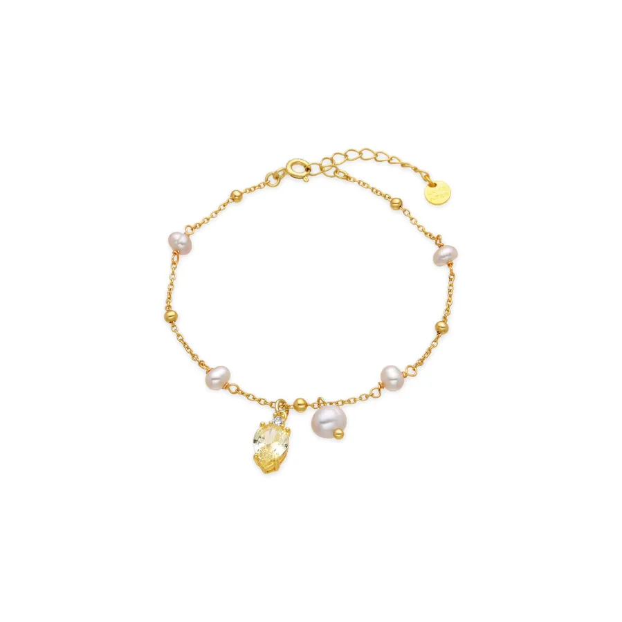 Pulsera de Plata de Ley 925 y Circonita Brillante acabado rodio - Lebao