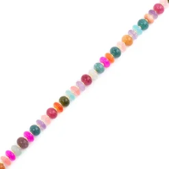 Pulsera de Plata de Ley 925 y Agata Multicolor acabado oro amarillo de 18k - Laha