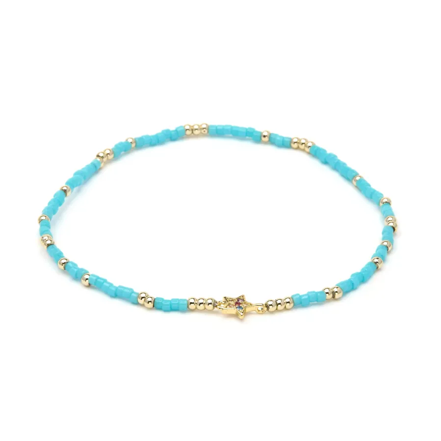 Pulsera de Plata de Ley 925 y Circonita Multicolor acabado en oro amarillo 18k - Lalo