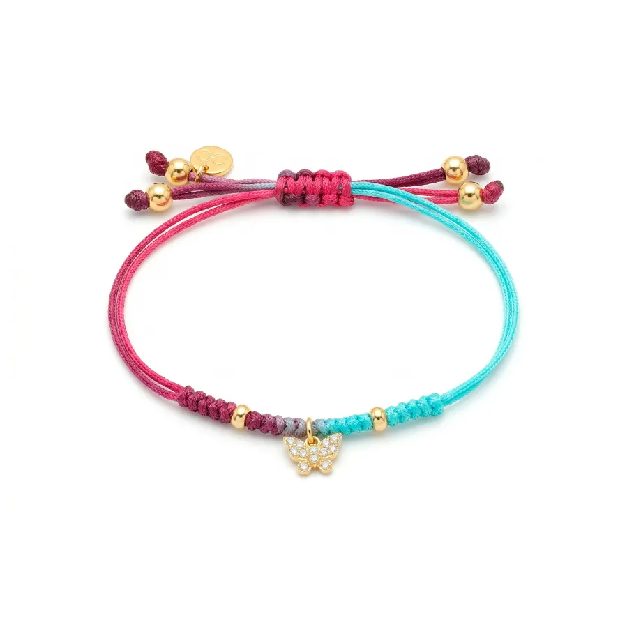 Pulsera de Plata de Ley 925 y Circonita Brillante acabado en oro amarillo de 18k - Meeya