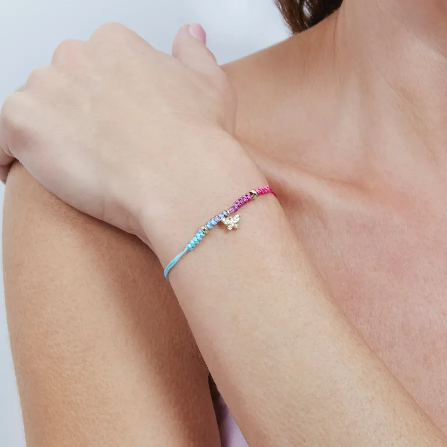 Pulsera de Plata de Ley 925 y Circonita Brillante acabado en oro amarillo de 18k - Meeya