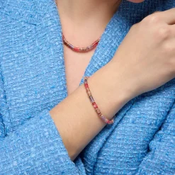 Pulsera de Plata de Ley 925 y Amatista Natural acabado oro amarillo de 18k - Abolg