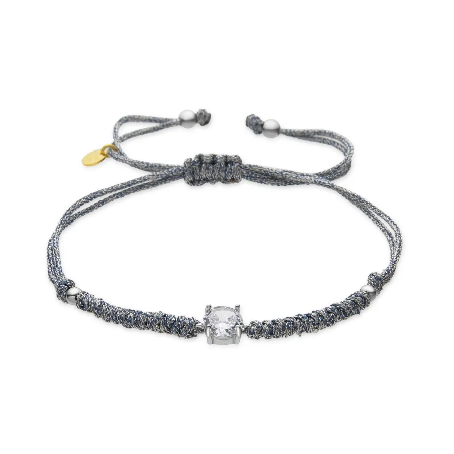 Pulsera de Plata de Ley 925 y Circonita Brillante acabado rodio - Akma