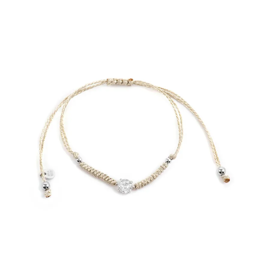 Pulsera de Plata de Ley 925 y Circonita Brillante acabado rodio - Akma