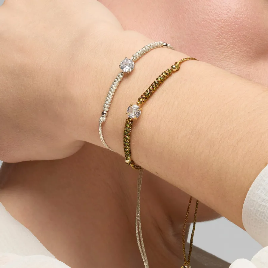 Pulsera de Plata de Ley 925 y Circonita Brillante acabado rodio - Akma