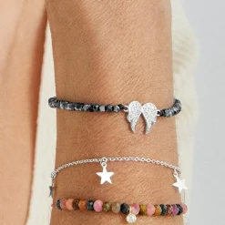 Pulsera de Plata de Ley 925 con Circonita Brillante acabada en rodio - Pureza