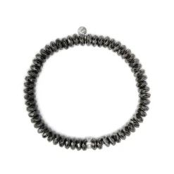 Pulsera de Plata de Ley 925 y Hematite acabado en rodio - Sihi